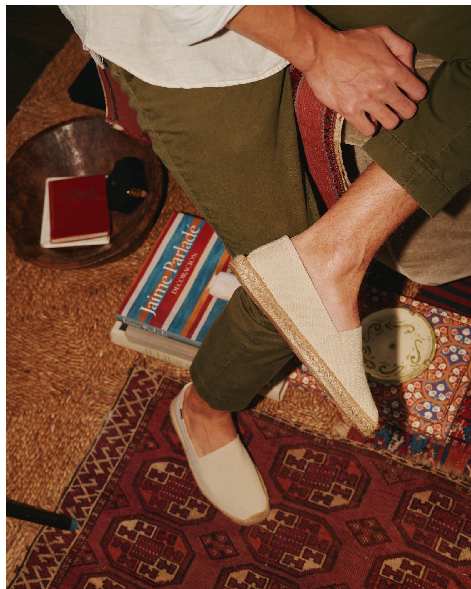The Original Espadrille - Dali Colors - Core - Natural Undyed - Men's - Men's Espadrilles - Natural Undyed - Soludos -