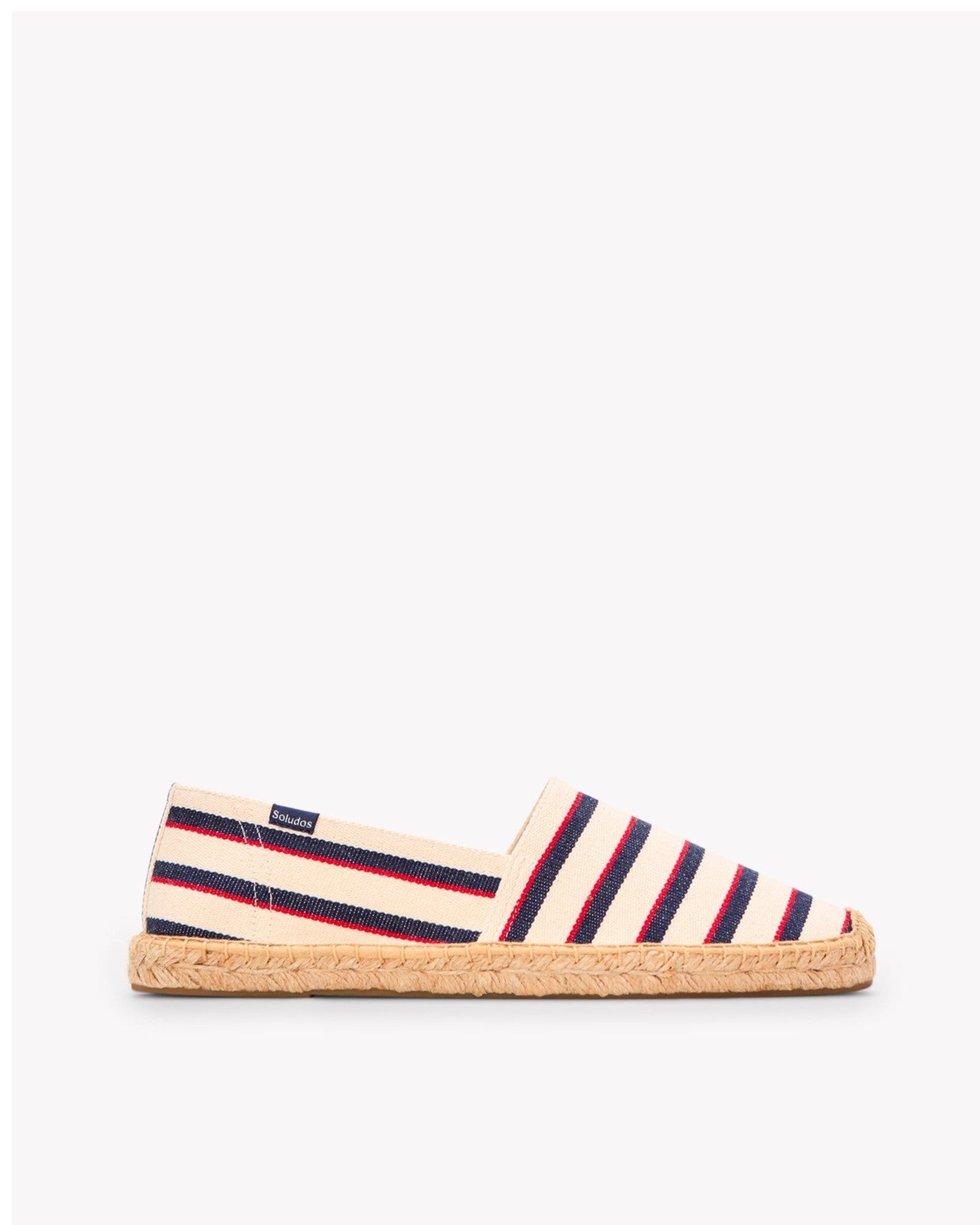 The Original Espadrille - Classic Stripes - Ivory / Navy / Red - Men's - Men's Espadrilles - Ivory / Navy / Red - Soludos -