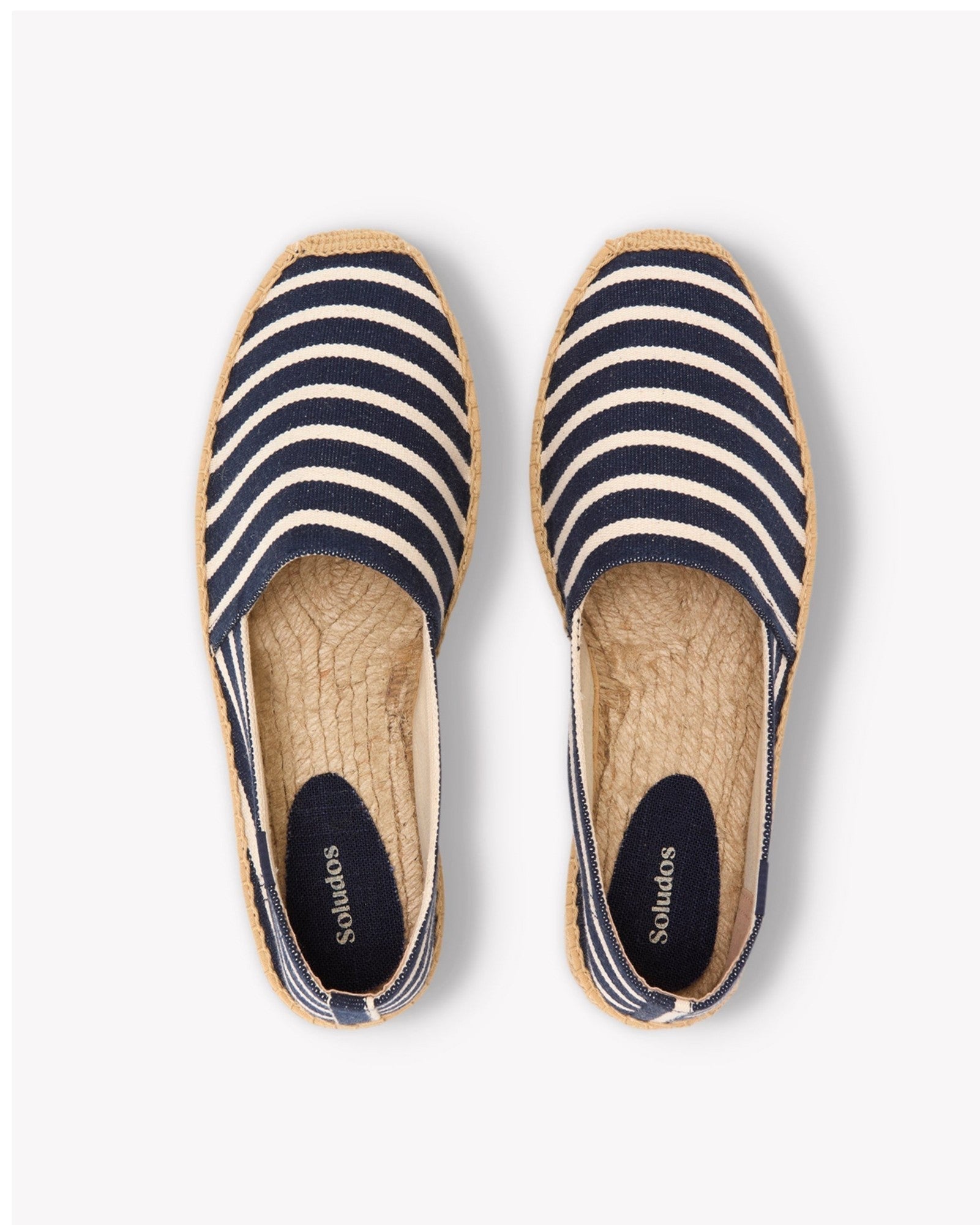 The Original Espadrille - Classic Stripes - Dark Navy / Ivory - Men's - Men's Espadrilles - Dark Navy / Ivory - Soludos -