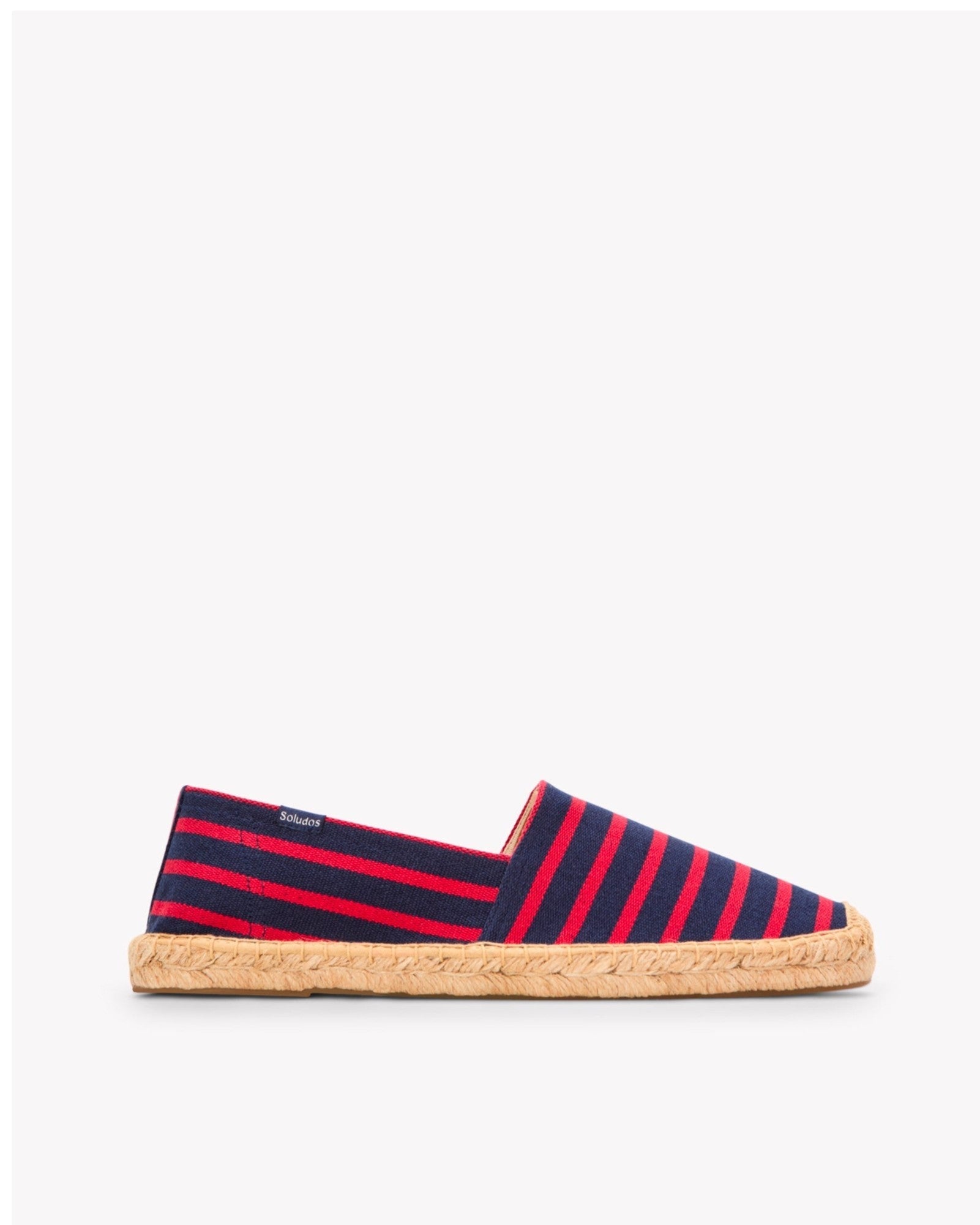 The Original Espadrille - Classic Stripes - Dark Navy / Red - Men's - Men's Espadrilles - Dark Navy / Red - Soludos -