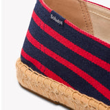 The Original Espadrille - Classic Stripes - Dark Navy / Red - Men's - Men's Espadrilles - Dark Navy / Red - Soludos -