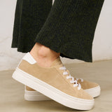 The Ibiza Platform - Suede - Sand Tan - Women's - Women's Sneakers - Sand Tan - Soludos -