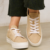 The Ibiza Platform - Suede - Sand Tan - Women's - Women's Sneakers - Sand Tan - Soludos -